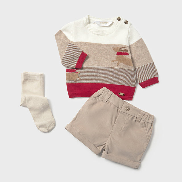 Conj Pant Corto Leo I5 Porridge