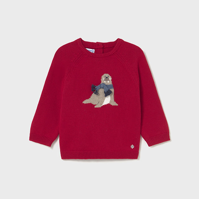 Jersey Intarsia Animal I5 Rojo