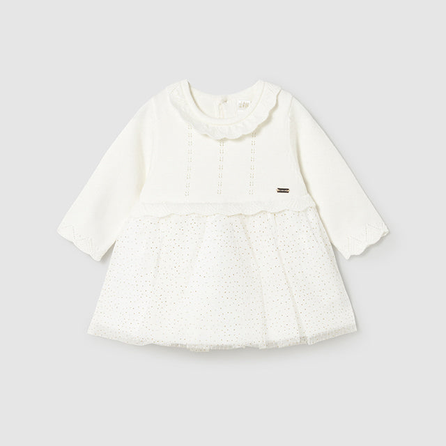 Vestido Tricot Tul I5 Crudo