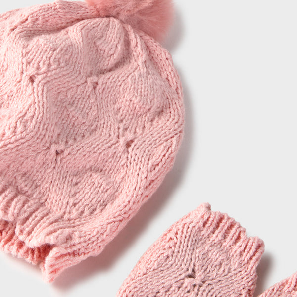 Conjunto Gorro Manoplas I6 Rosa