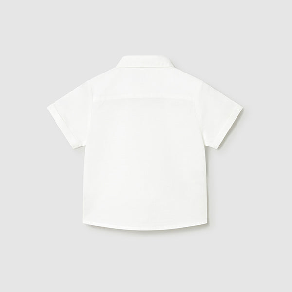 Camisa Lino MC Cuello V6 Blanco