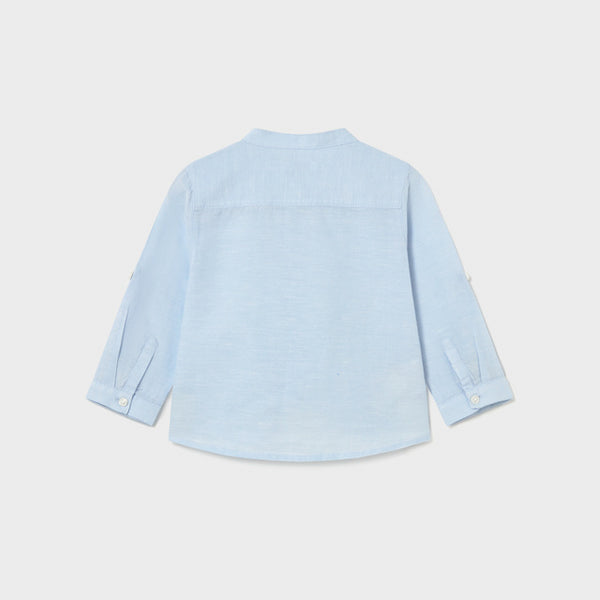 Camisa Lino ML Mao V6 Azul