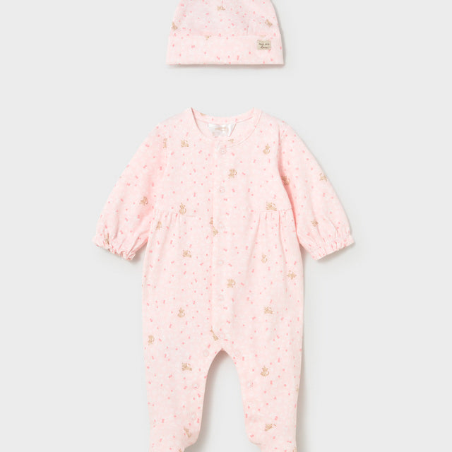 Pelele y Gorro V6 Puntitos Rosa