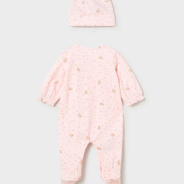 Pelele y Gorro V6 Puntitos Rosa