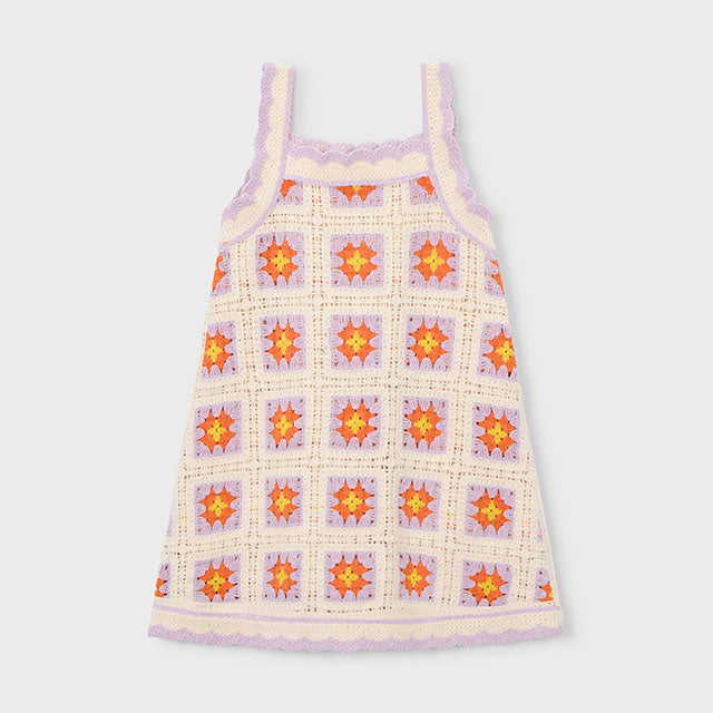 Vestido Crochet V6 Hueso