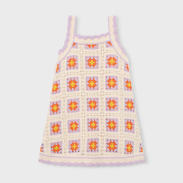 Vestido Crochet V6 Hueso