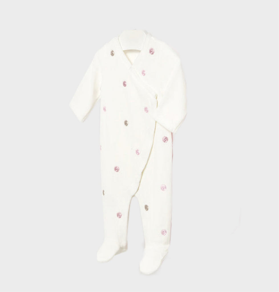Pijama Con Puntitos I5 Blanca