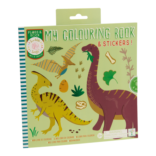 Scribble Sniffs Colouring Book - Dinosaur