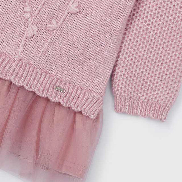 Vestido Tricot Combinado I4 Rosado