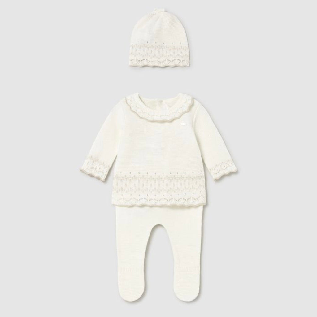 Conj Polaina y Gorro I5 Crudo