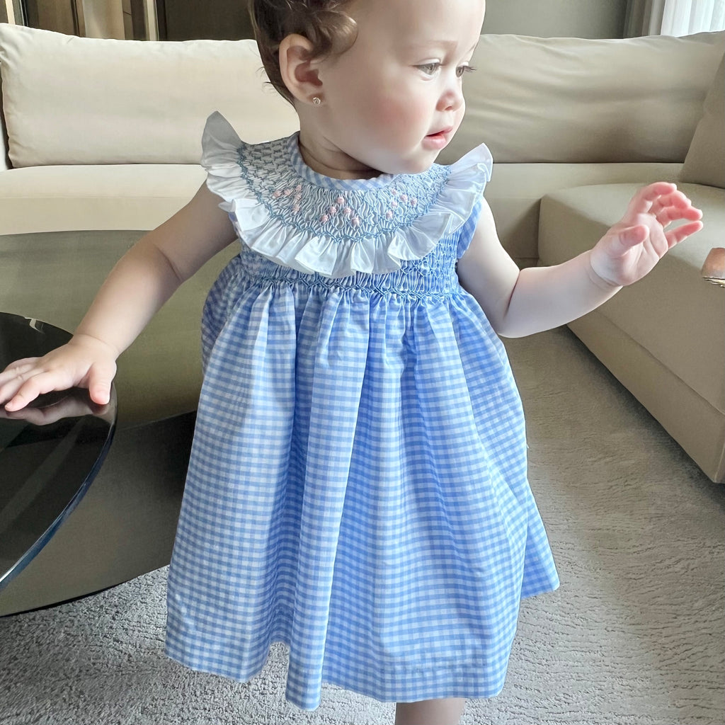 Vestido Cuadros V5 Azul