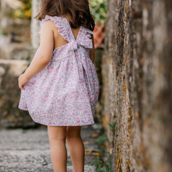 Vestido Flores Clavel V5 Rosa