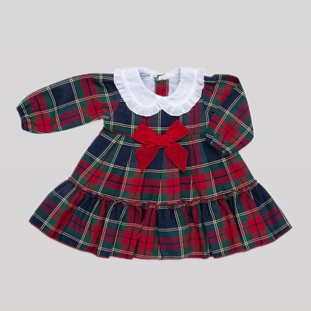 Vestido Cuadros Rojos I6 Volantes