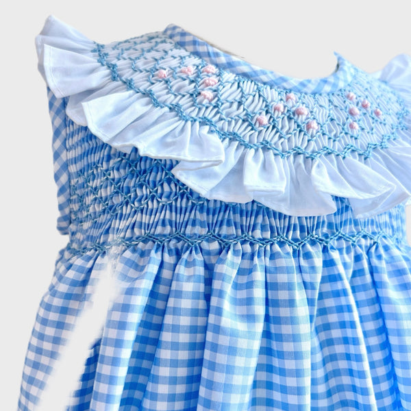 Vestido Cuadros V5 Azul