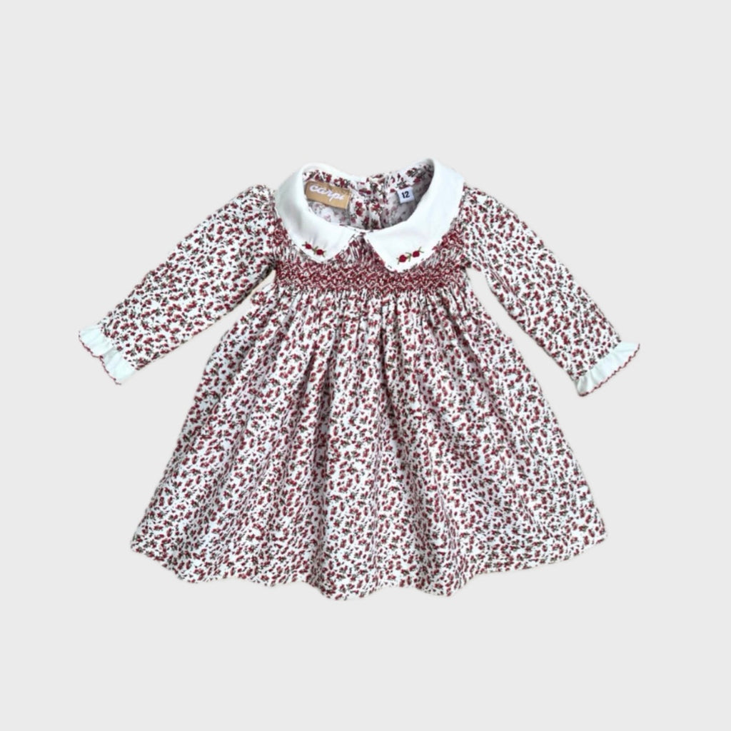Vestido ML V5 Floresitas Rojas