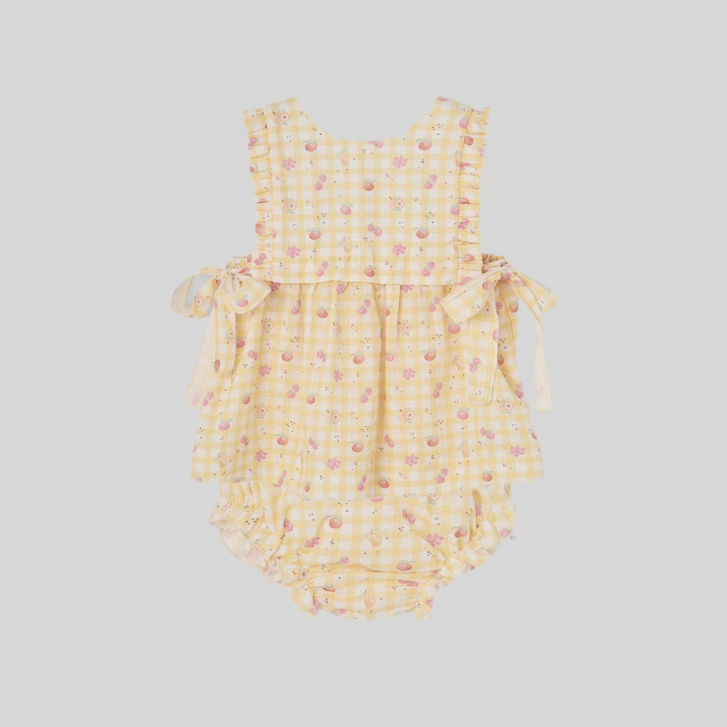 Vestido Frutitas Corto V6 Amarillo