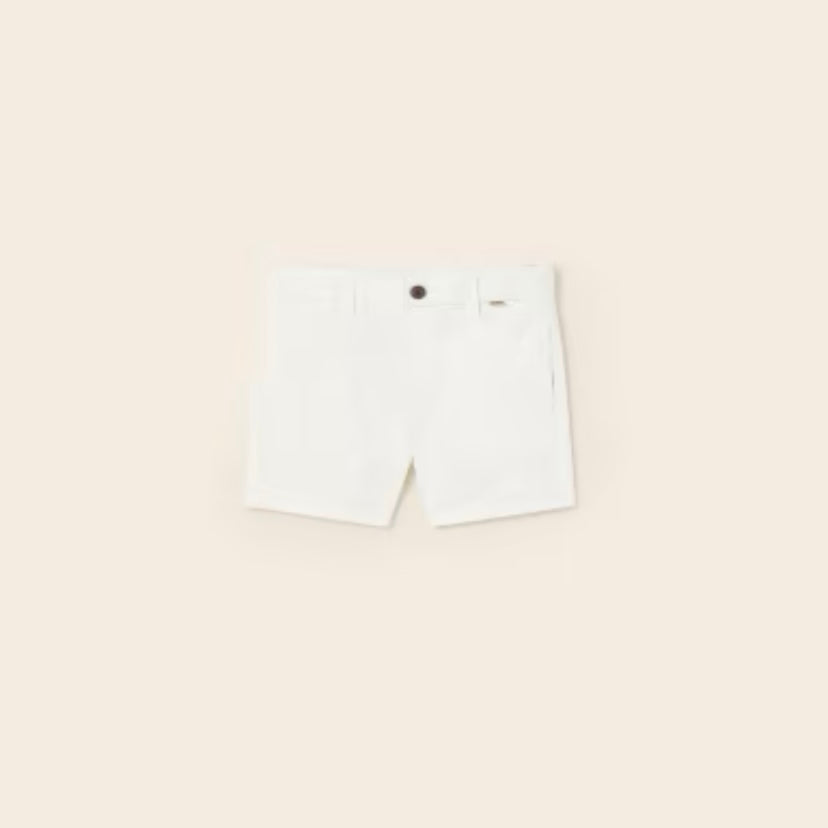 Bermuda Chino Sarga Basica Blanca