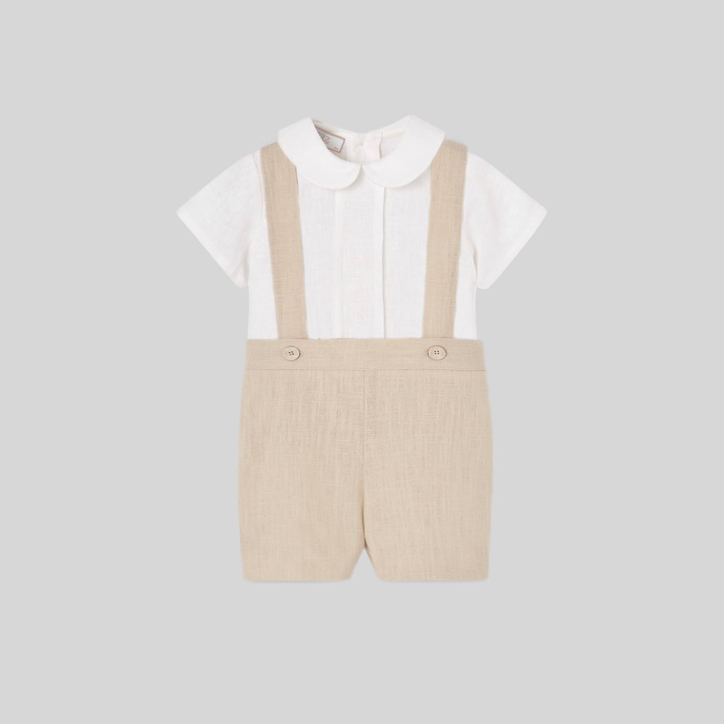 Camisa Lino y Pant Corto Tirantes V6 Lino