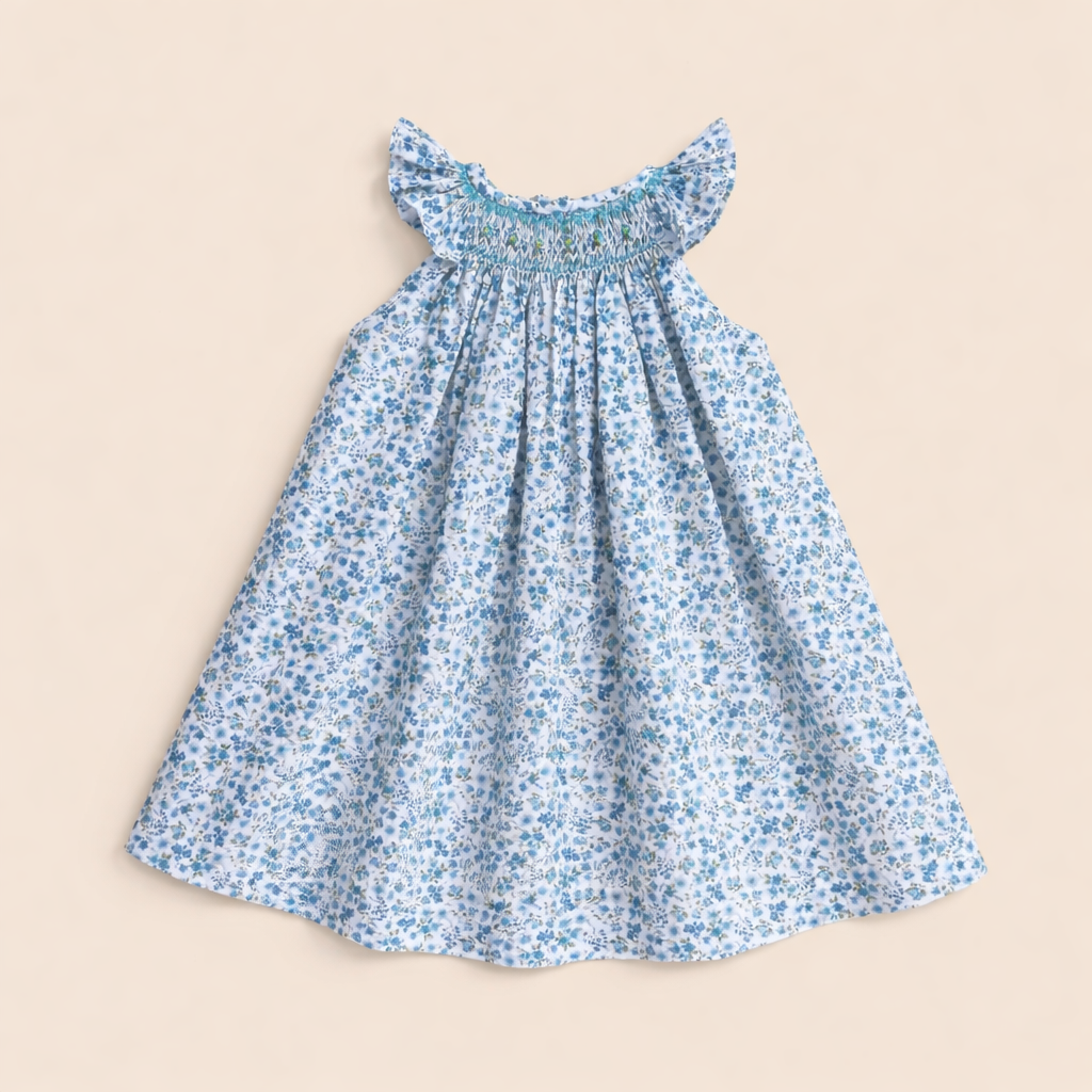Vestido Bordado Azul V6 Cereza
