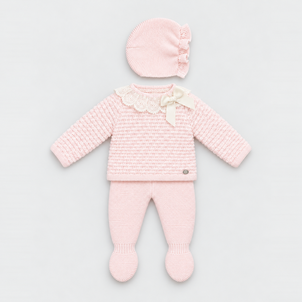 Conjunto Rosa 3 Piezas I6 Puntilla