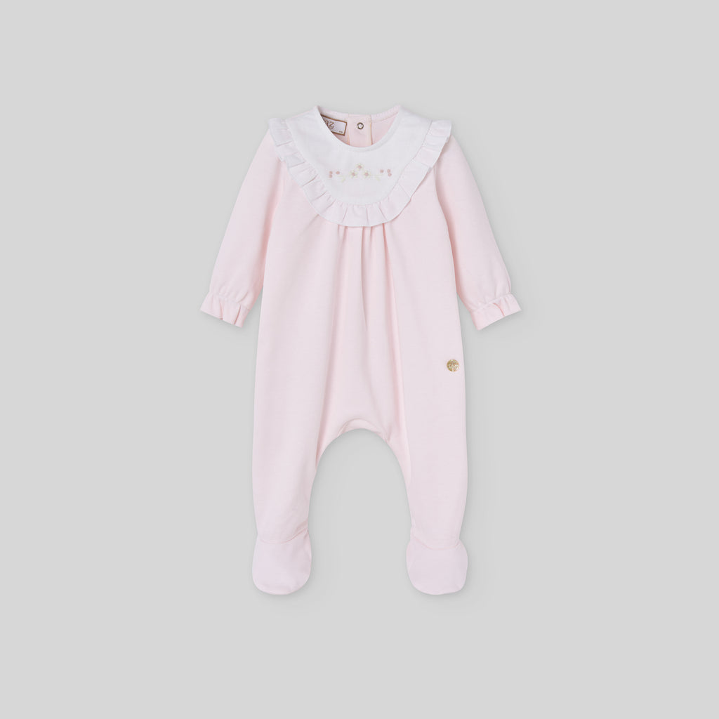 Pelele Largo Niña Interlock V6 Rosa
