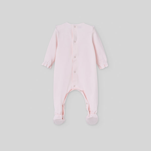 Pelele Largo Niña Interlock V6 Rosa