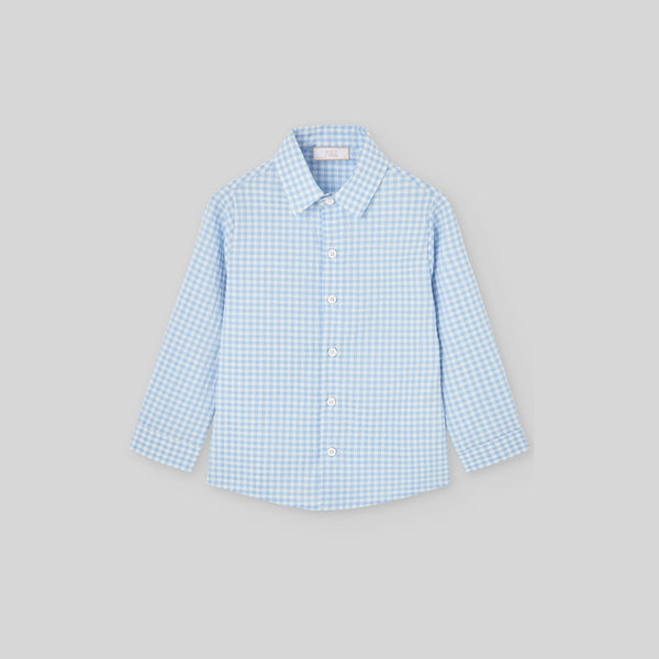 Camisa Cuadros y Pantalon Corto V6 Blanco/Azul