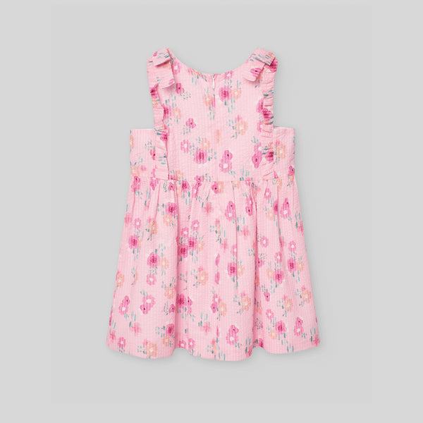 Vestido Infantil Estampado Flores V5 Flor