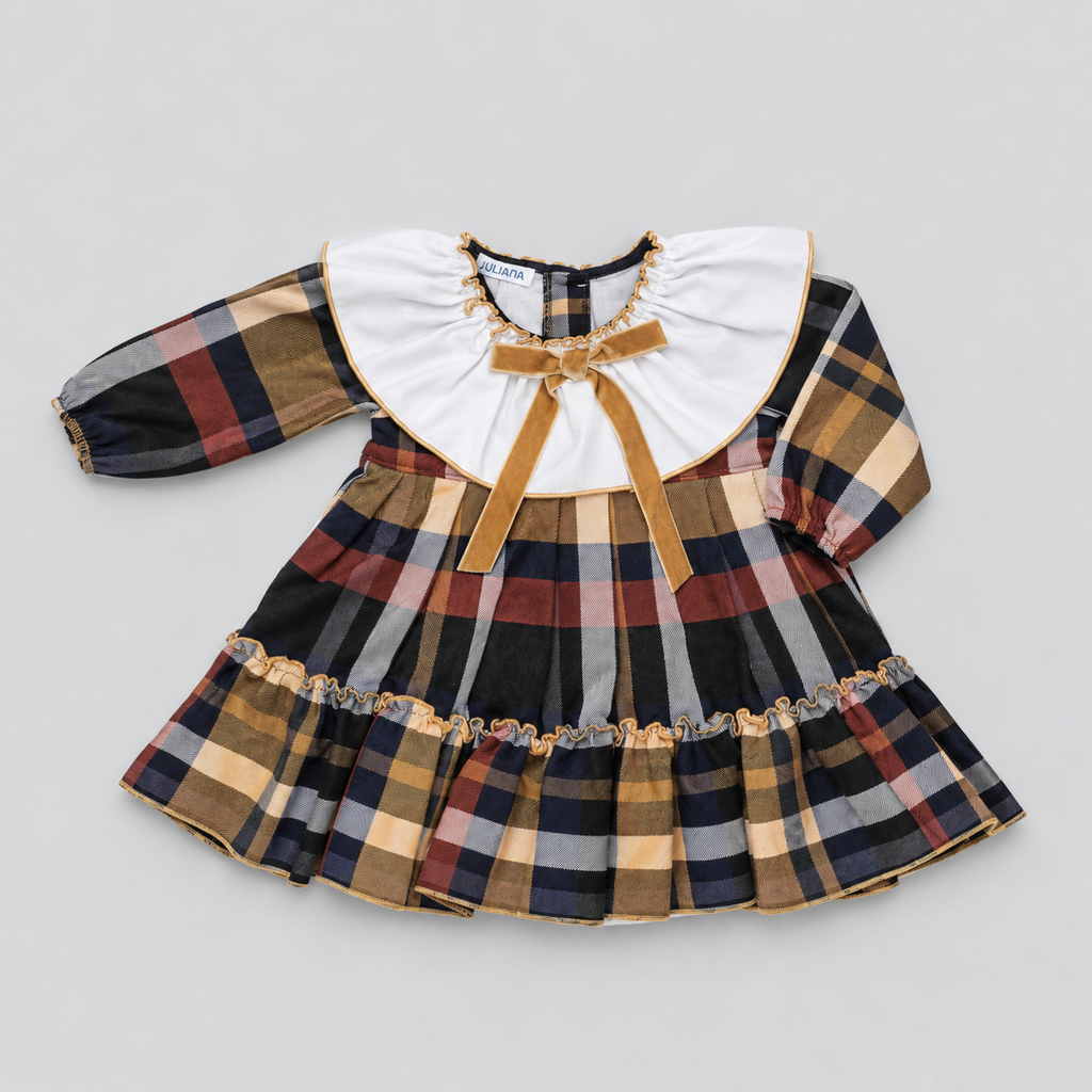 Vestido Mostaza I6 Volantes