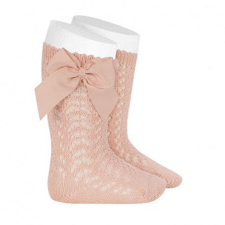 Calcetines Altos Perle Calado Nude