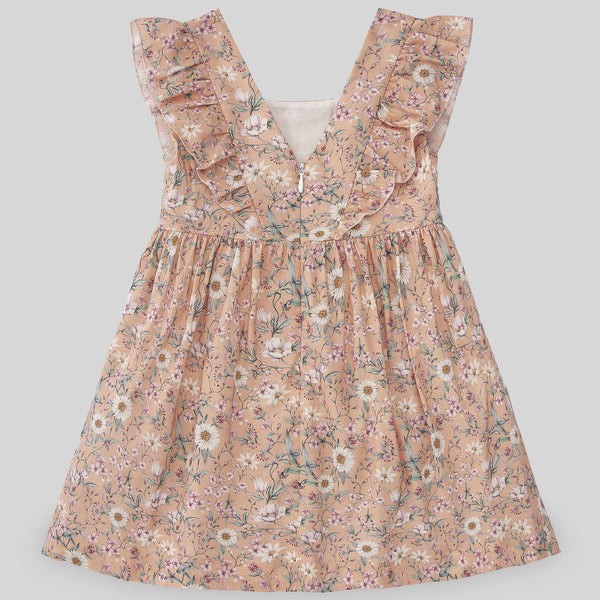 Vestido Infantil Estampado Mandarina